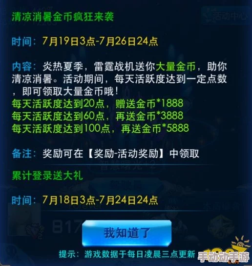 雷霆战机盛夏狂欢：清凉消暑送金币活动盛大开启，畅享飞行射击乐趣！