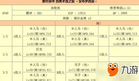 命运冠位指定FGO赝作活动骑本平民向高效攻略：速刷大龙最佳阵容推荐