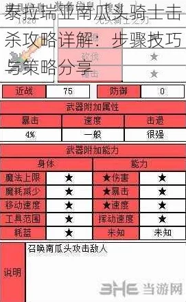 泰拉瑞亚热门攻略：南瓜头骑士高效击杀技巧详解