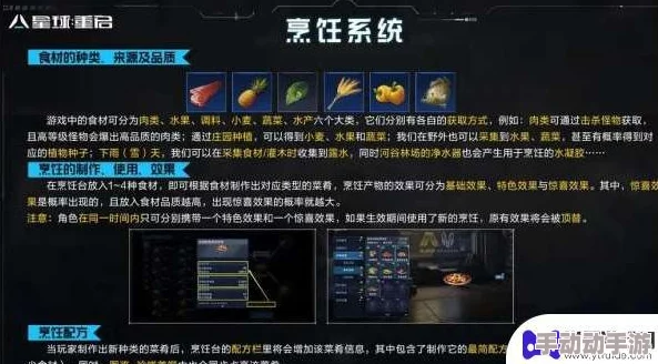 深度解析星球重启游戏中提升战斗抗性类食谱全览与效用探讨